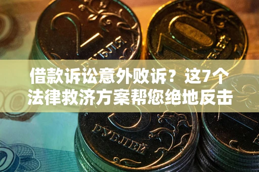 武汉借款诉讼意外败诉？这7个法律救济方案帮您绝地反击！