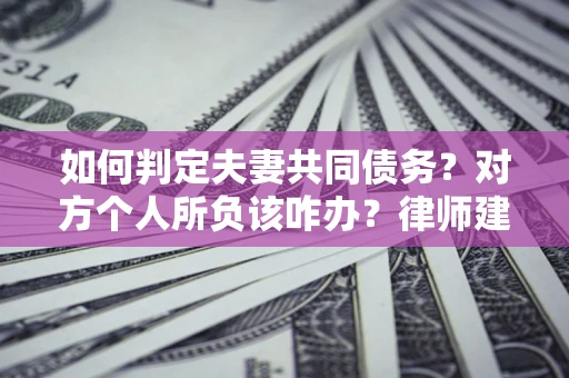 武汉如何判定夫妻共同债务？对方个人所负该咋办？律师建议
